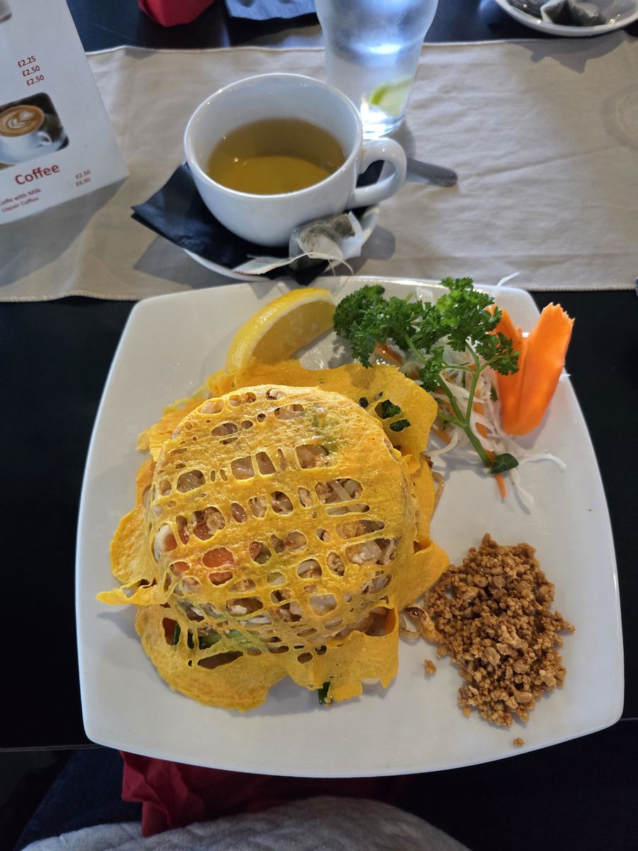 A Thai dish plated up at Kamthai, Whitby